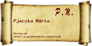 Pjeczka Márta névjegykártya